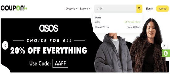 JYSK Search Store