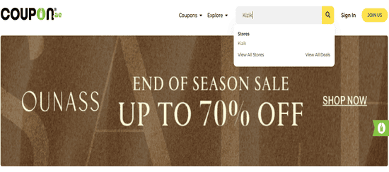 Kizik Search Store