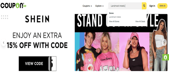 Landmark Hotels Search Store