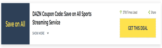DAZN Show Coupon