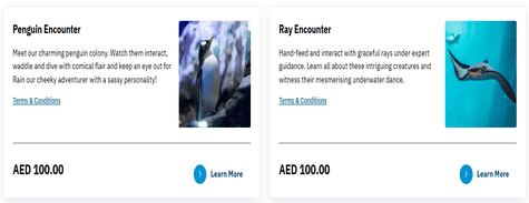 Dubai Aquarium & Underwater Zoo Add-ons