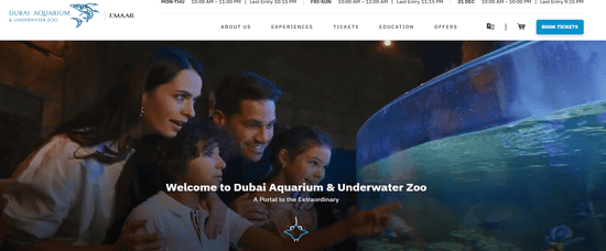Dubai Aquarium & Underwater Website