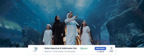 Emaar Entertainment Dubai Aquarium & Underwater Zoo