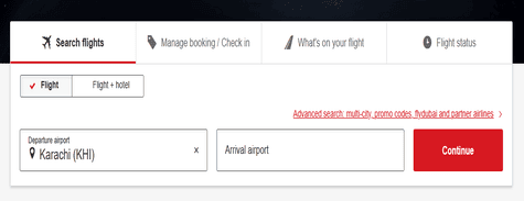 Emirates Search Flights