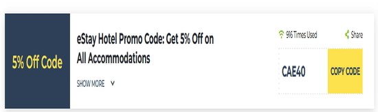 eStay Hotel Show Coupon