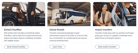 Etihad Airways Airport Transfers