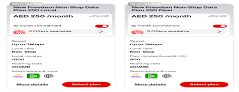 Etisalat Mobile Plans
