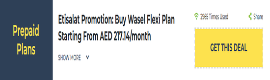 Etisalat Show Coupon