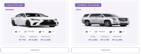 eZhire Car with Driver In Dubai
