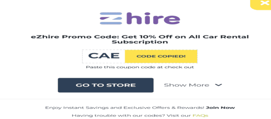 eZhire Copy Code