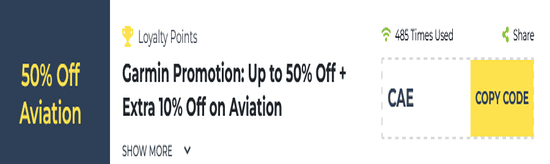 Garmin Show Coupon