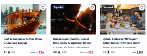 GetYourGuide Dubai Shows & Musicals