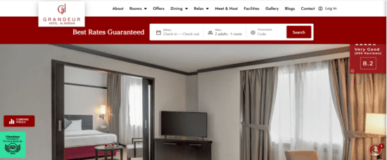 Grandeur Hotel Website