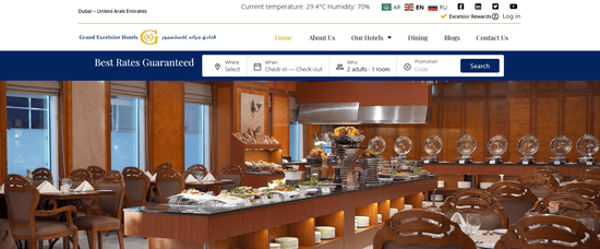 Grand Excelsior Hotel Website
