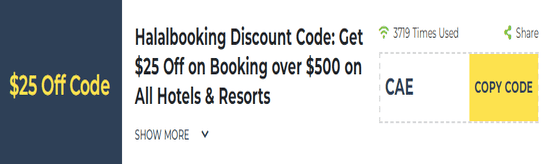 Halalbooking Show Coupon