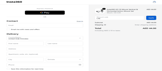 Insta360 Apply Coupon