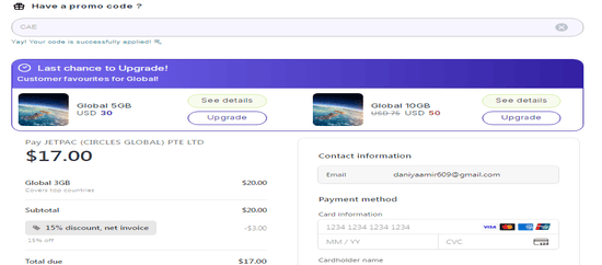 Jetpac’s Apply Coupon