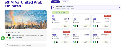 Jetpac’s eSIM packs