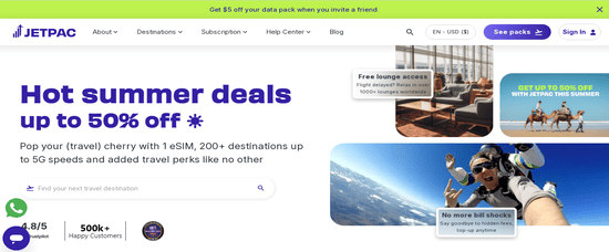Jetpac’s Website