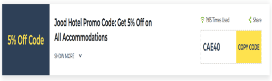 Jood Hotel Show Coupon