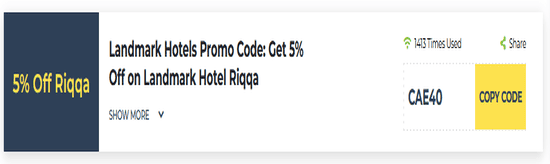 Landmark Hotels Show Coupon