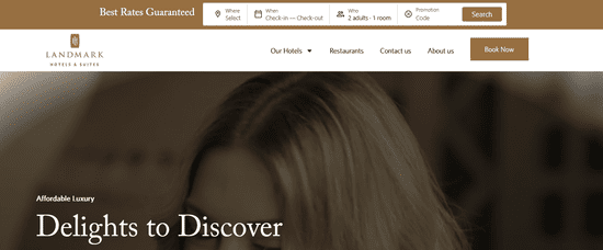 Landmark Hotels Website