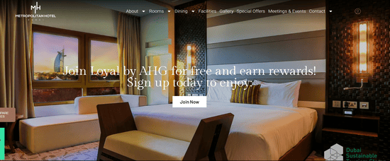 Metropolitan Hotel Dubai Website