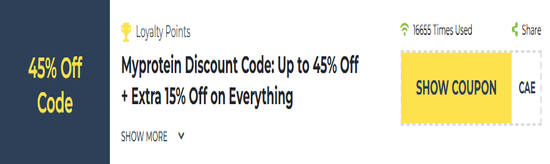 Myprotein Show Coupon