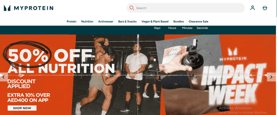 Myprotein Website