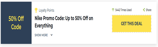 Nike Show Coupon