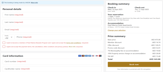 Apply Pearl Marina Hotel Promo