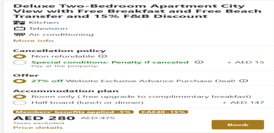 Products of Pearl Marina Hotel