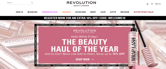 Revolution Beauty Website