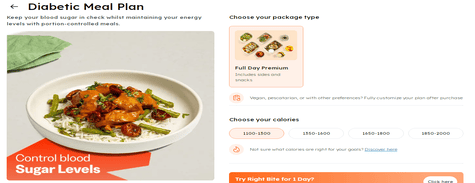 Right Bite Diabetic Meal Plan