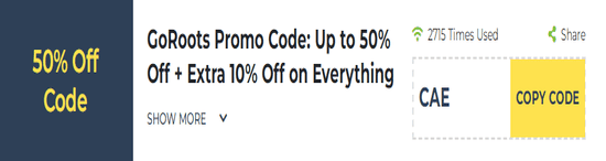 Roots Show Coupon