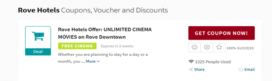 Rove Hotels Coupon