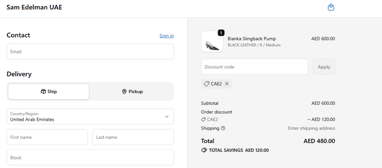 Apply Sam Edelman Promo