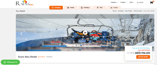 Snow Abu Dhabi Website