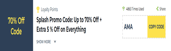 Splash Hotel Show Coupon