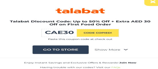 Talabat Copy Promo
