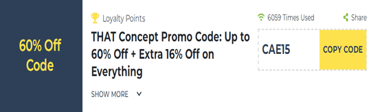 THAT Concept Store Show Coupon