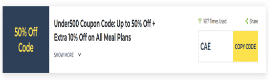 Under500 Show Coupon