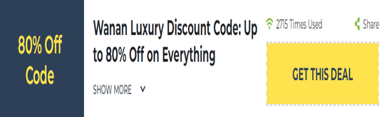 Wanan Luxury Show Coupon
