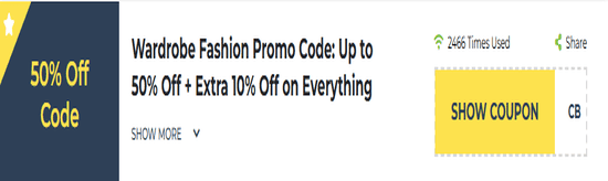 Wardrobe Fashion Show Coupon