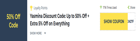 Yasmina Show Coupon
