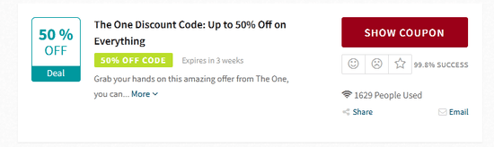 Promo THE One Code