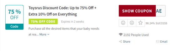 Toys R US Code