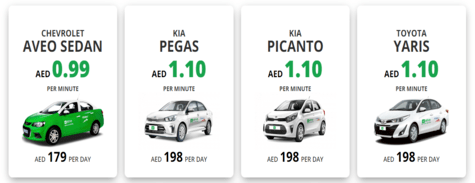 Udrive Dubai Flexible Fleet (Pay-Per-Minute)