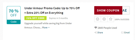 Under Armour Show Coupon